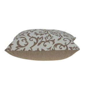 Homeroots 20" Beige Cotton Throw Pillow Cover   334165