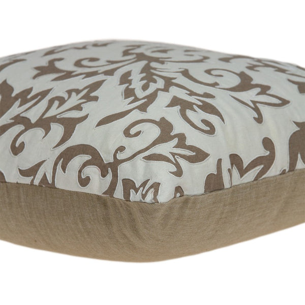 Homeroots 20" Beige Cotton Throw Pillow Cover   334165