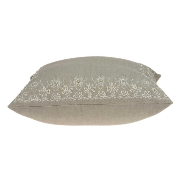 Homeroots 20" X 7" X 20" Decorative Transitional Beige Pillow Cover With Poly Insert   334168
