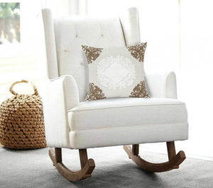 Homeroots 20" X 7" X 20" Traditional Beige Pillow Cover With Poly Insert   334169