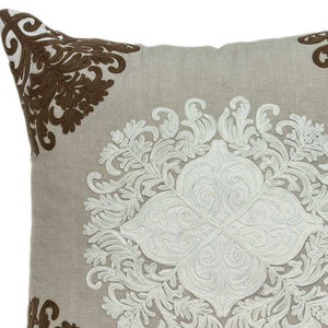 Homeroots 20" X 7" X 20" Traditional Beige Pillow Cover With Poly Insert   334169