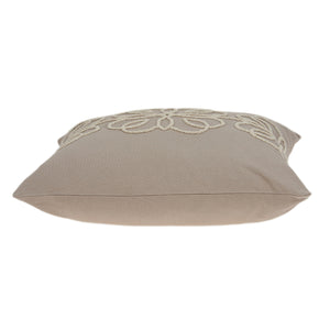 Homeroots 20" X 7" X 20" Stunning Transitional Tan Cotton Pillow Cover With Poly Insert   334185