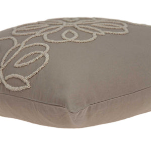 Homeroots 20" X 7" X 20" Stunning Transitional Tan Cotton Pillow Cover With Poly Insert   334185