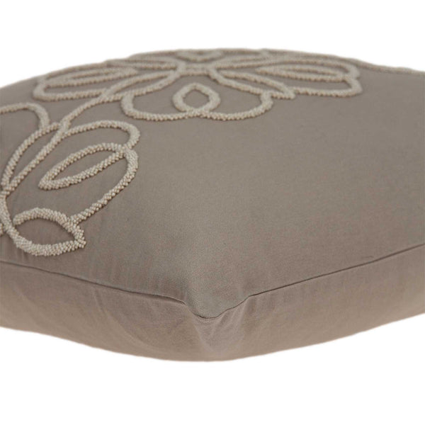 Homeroots 20" X 7" X 20" Stunning Transitional Tan Cotton Pillow Cover With Poly Insert   334185