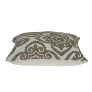 Homeroots 20" X 7" X 20" Bling Ivory Pillow Cover With Poly Insert   334187