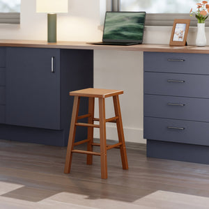 Winsome Wood Carrick Counter Stool - Stylish Teak Finish Bar Stool With Comfortable Seat For Kitchen & Dining Teak Solid Wood 33426-winsome-wood