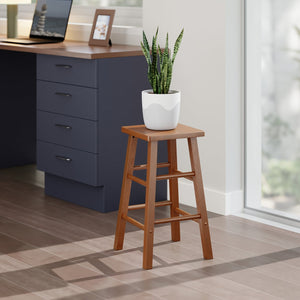 Winsome Wood Carrick Counter Stool - Stylish Teak Finish Bar Stool With Comfortable Seat For Kitchen & Dining Teak Solid Wood 33426-winsome-wood