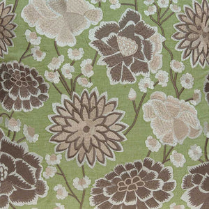 Homeroots 20" X 20" Green Floral Cotton Down Pillow   334295