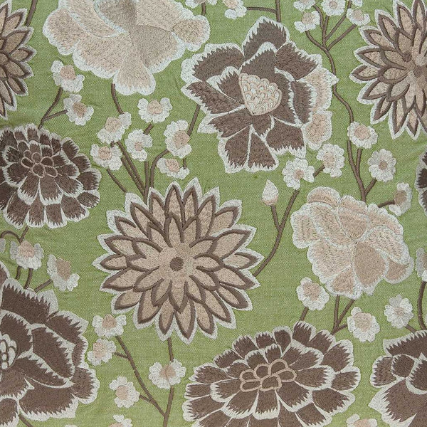 Homeroots 20" X 20" Green Floral Cotton Down Pillow   334295