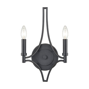 Spanish Villa 16'' High 2-Light Sconce - Charcoal 33431/2 Elk Lighting