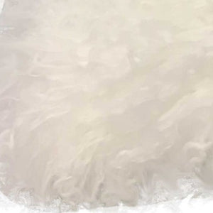 Homeroots 17" Bright White Genuine Tibetan Lamb Fur Pillow With Microsuede Backing   334354
