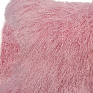 Homeroots 15" X 25" Pink Lambswool Down Lumbar Throw Pillow   334357