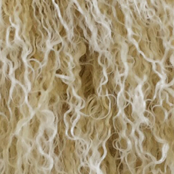 Homeroots 20" Gold Genuine Tibetan Lamb Fur Pillow With Microsuede Backing   334359