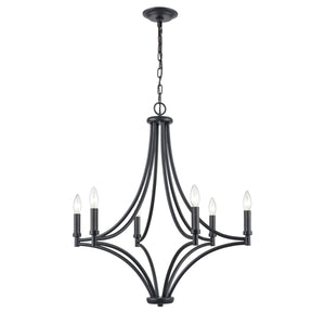 Spanish Villa 26'' Wide 6-Light Chandelier - Charcoal 33436/6 Elk Lighting