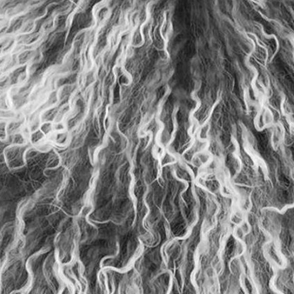 Homeroots 20" Grey Genuine Tibetan Lamb Fur Pillow With Microsuede Backing   334366