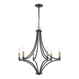 Spanish Villa 26'' Wide 6-Light Chandelier - Charcoal 33436/6 Elk Lighting