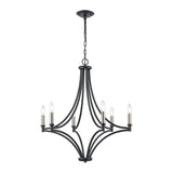 Spanish Villa 26'' Wide 6-Light Chandelier - Charcoal 33436/6 Elk Lighting