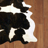 Homeroots 6 Ft Holstein Brindled Cowhide Rug Holstein Cowhide 334409