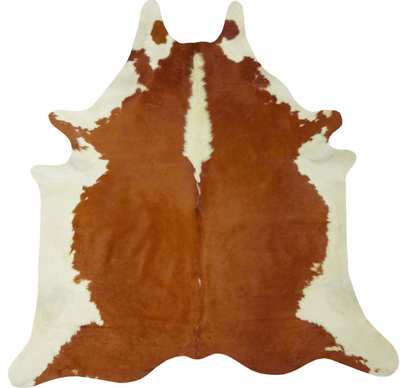 Homeroots 6 Ft Hereford Brindled Cowhide Rug Hereford Cowhide 334410