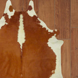 Homeroots 6 Ft Hereford Brindled Cowhide Rug Hereford Cowhide 334410