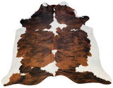 Homeroots 6 Ft Tri-colored Brindled Cowhide Rug Tri,Colored Cowhide 334412