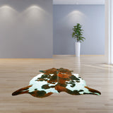 Homeroots 6 Ft Tri-colored Brindled Cowhide Rug Tri,Colored Cowhide 334412