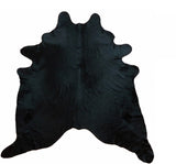 Homeroots 6 Ft Black Dyed Brindled Cowhide Rug Black Dyed Cowhide 334414