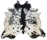 Homeroots 6 Ft Black And White Brindled Cowhide Rug Black And White Cowhide 334415