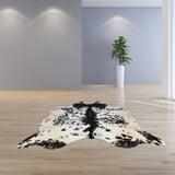 Homeroots 6 Ft Black And White Brindled Cowhide Rug Black And White Cowhide 334415