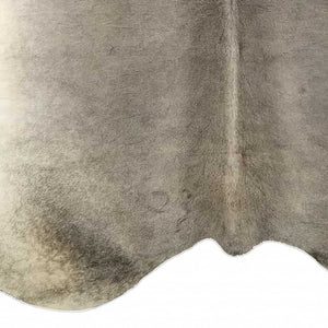 HomeRoots 5' Handmade Cowhide Area Rug - Rustic Elegance for Warmth, Unique Texture, and Style in Any Room Natural Grey 334416