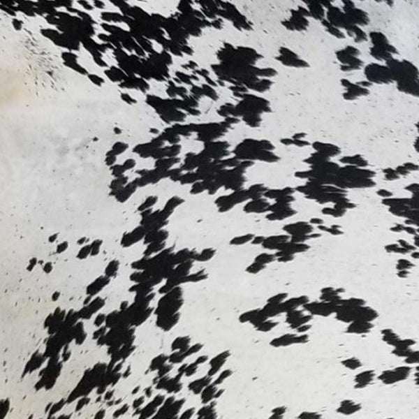 HomeRoots 6' Handmade Cowhide Area Rug - Rustic Elegance, Unique Texture, Durable Design for Any Space Black and White 334417