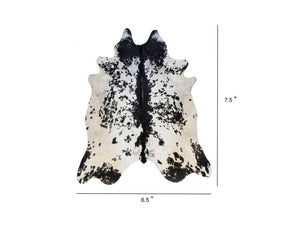Homeroots 6.5 Ft  Black And White Brindled Cowhide Rug Black And White Cowhide 334417
