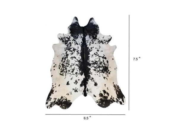 Homeroots 6.5 Ft  Black And White Brindled Cowhide Rug Black And White Cowhide 334417