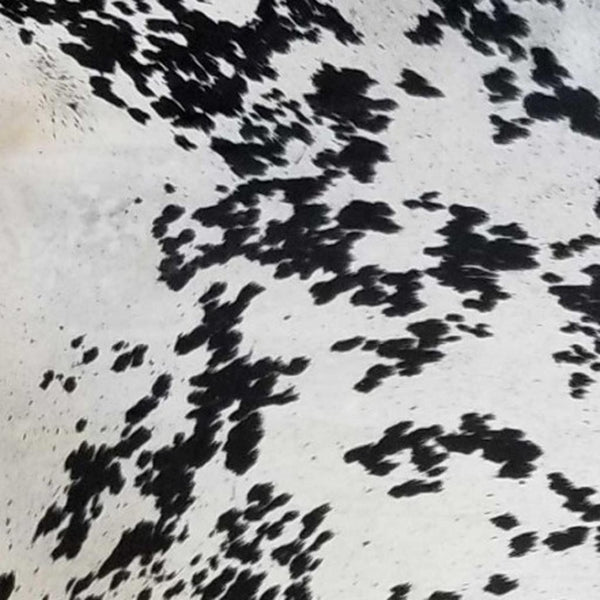HomeRoots 6' Handmade Cowhide Area Rug - Rustic Elegance, Unique Texture, Durable Design for Any Space Black and White 334417