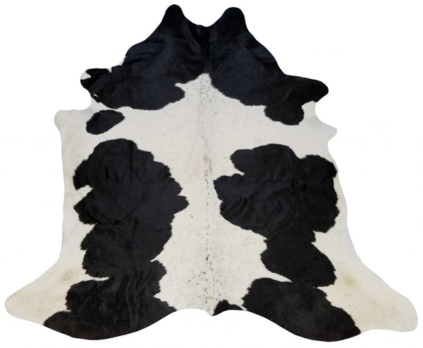 Homeroots 6.5 Ft  Holstein Brindled Cowhide Rug Holstein Cowhide 334421