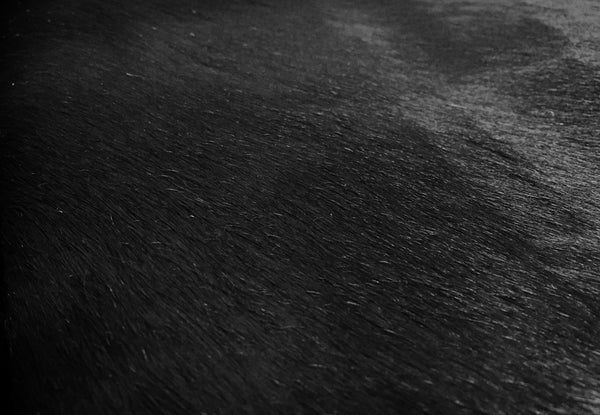 Homeroots 6' X 7' Black Cowhide Handmade Area Rug Natural Cowhide 334422