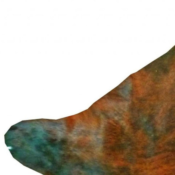 HomeRoots 6' Handmade Cowhide Area Rug - Rustic Elegance, Unique Texture, Durable Design for Any Space Tri-colored 334423