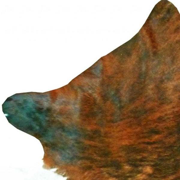 HomeRoots 6' Handmade Cowhide Area Rug - Rustic Elegance, Unique Texture, Durable Design for Any Space Tri-colored 334423