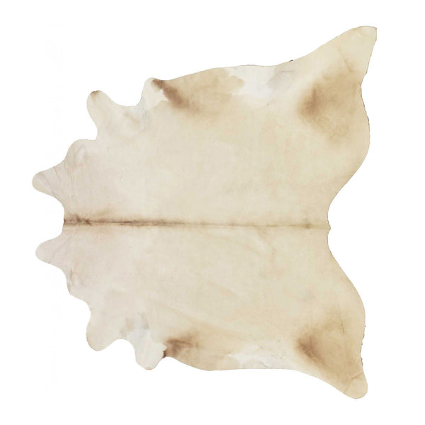 Homeroots 6.5 Ft  Champagne Brindled Cowhide Rug Champagne Cowhide 334424
