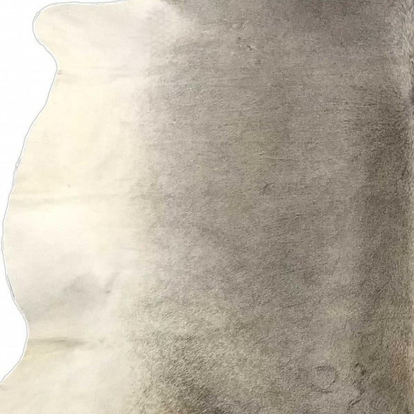HomeRoots 6' Handmade Cowhide Area Rug - Rustic Elegance, Unique Texture, Durable Design for Any Space Grey 334427