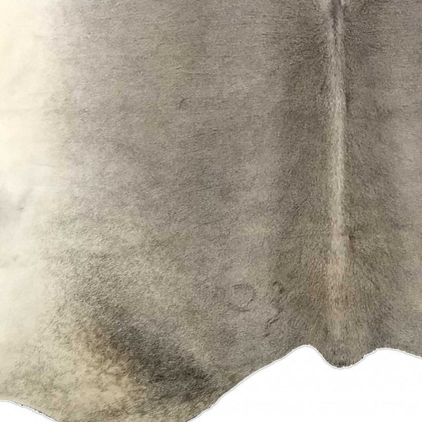 HomeRoots 6' Handmade Cowhide Area Rug - Rustic Elegance, Unique Texture, Durable Design for Any Space Grey 334427