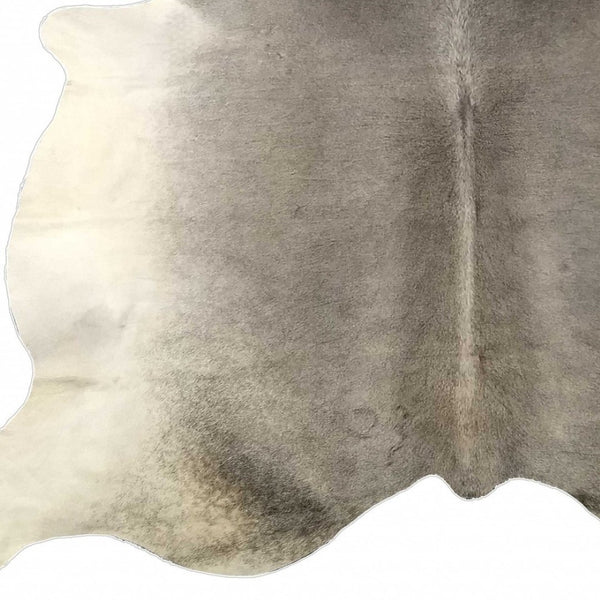 HomeRoots 6' Handmade Cowhide Area Rug - Rustic Elegance, Unique Texture, Durable Design for Any Space Grey 334427