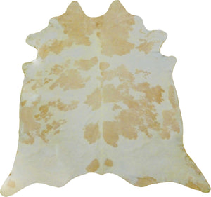Homeroots 6.5' White And Tan Brazilian Natural Cowhide Area Rug White And Tan Cowhide 334429