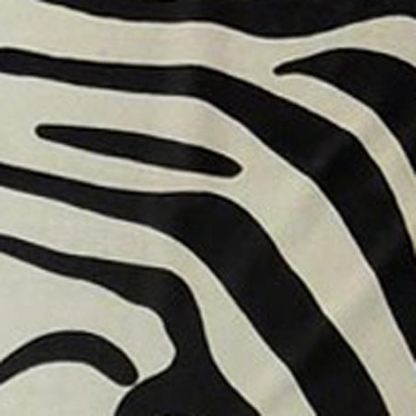 HomeRoots 6' X 7' Red Cowhide Handmade Area Rug - Luxurious Texture, Unique Craftsmanship for Any Space Black and White 334430