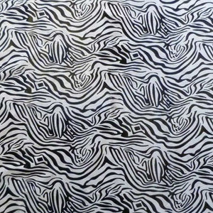 Homeroots 6 Ft Black And White Stenciled Baby Zebra Cowhide Rug Black And White Cowhide 334431