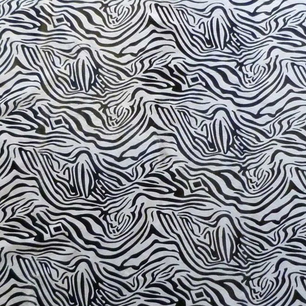 Homeroots 6 Ft Black And White Stenciled Baby Zebra Cowhide Rug Black And White Cowhide 334431