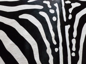 Homeroots 6 Ft Stenciled Reverse Zebra Cowhide Rug Stenciled Reverse Cowhide 334435