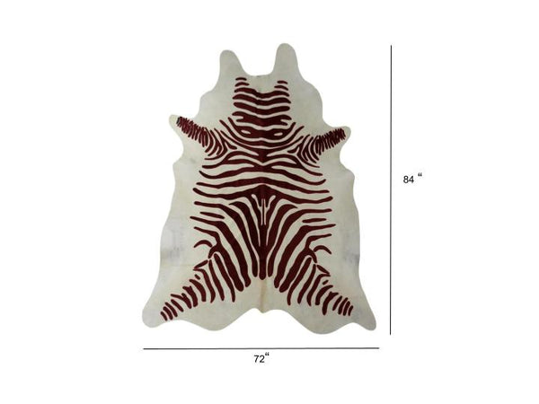 Homeroots 6 Ft Brown And White Stenciled Cowhide Rug Brown And White Cowhide 334437