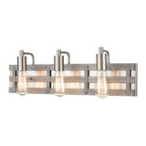 Brigantine 23'' Wide 3-Light Vanity Light - Weathered Driftwood 33453/3 Elk Lighting