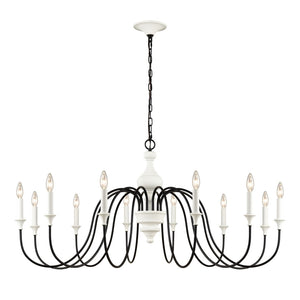 Val de Loire 48'' Wide 12-Light Chandelier - White 33469/12 Elk Lighting